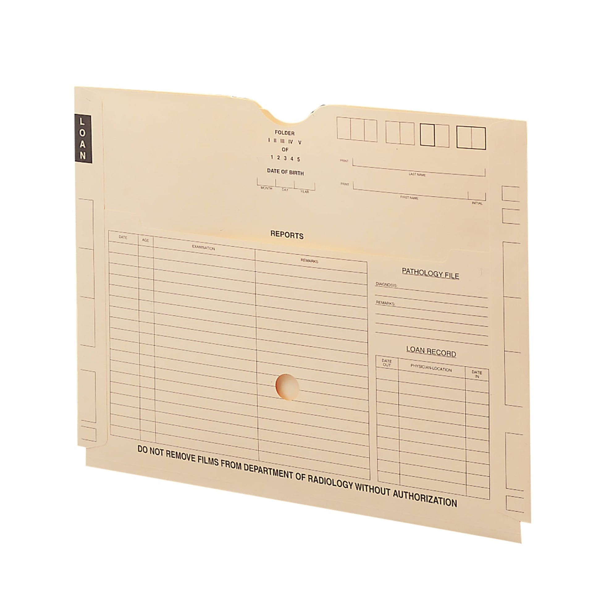 X-Ray End Tab File Jackets, Manila Color, 30086486663008