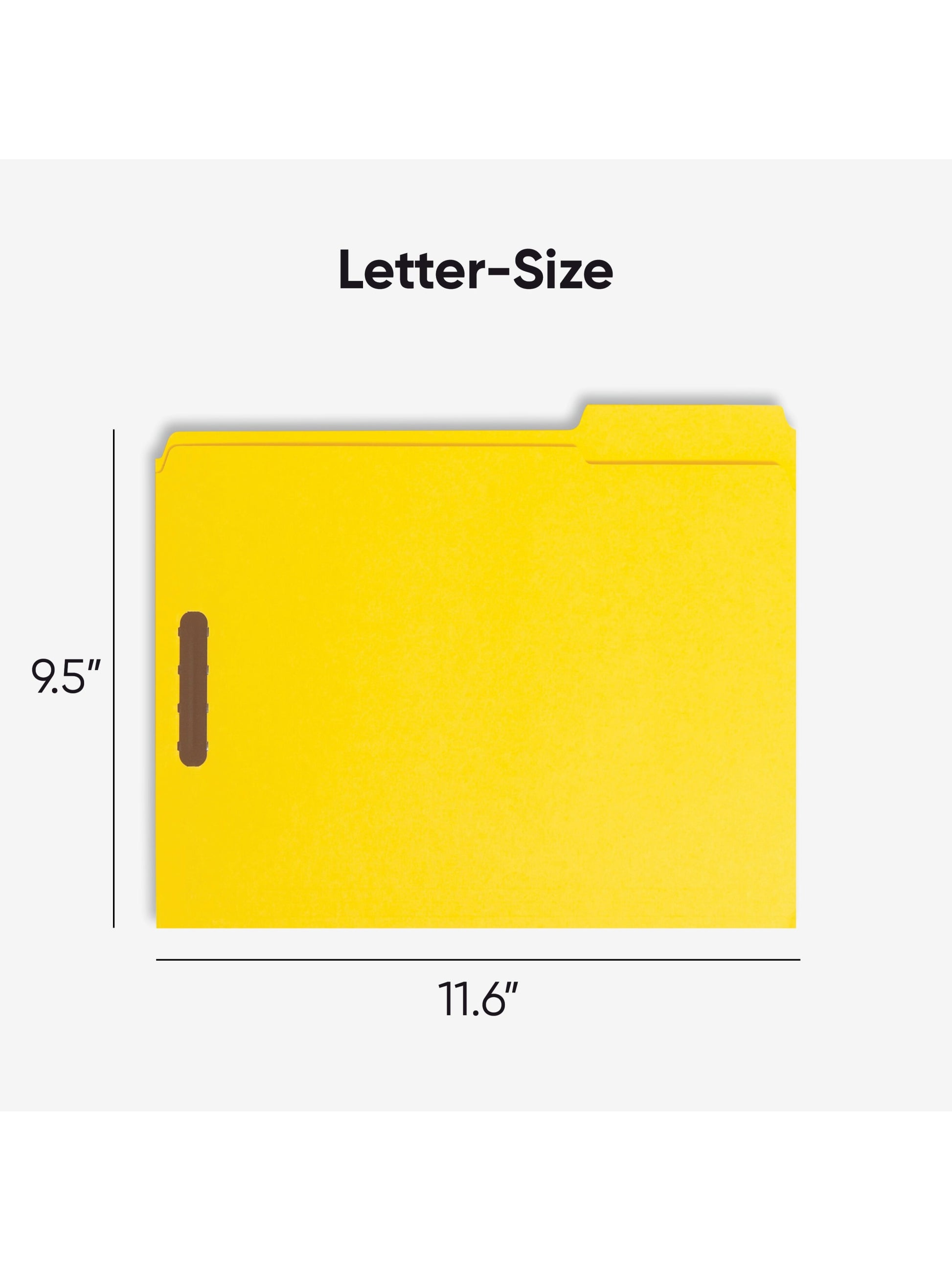 Reinforced Tab Fastener File Folders, 1/3-Cut Tab, 2 FastenersReinforced Tab Fastener File Folders, 1/3 Cut, Yellow, Letter, Yellow, Letter Size, Set of 50, 086486129404