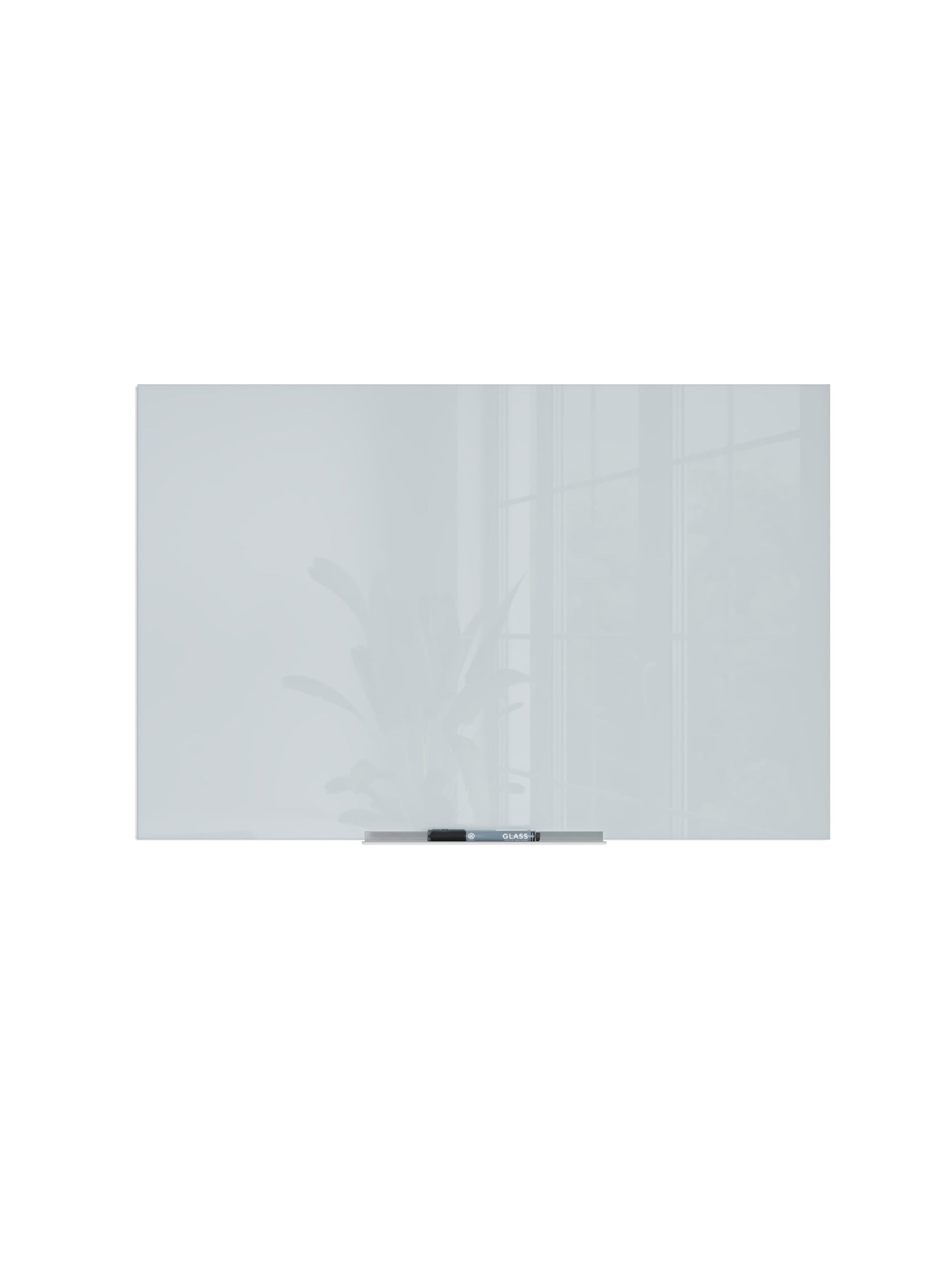 Floating Glass Non-Magnetic Dry Erase Board, White, 35" x 23", 3 x 2, White, 35" X 23" Size, Set of 1, 817894027774