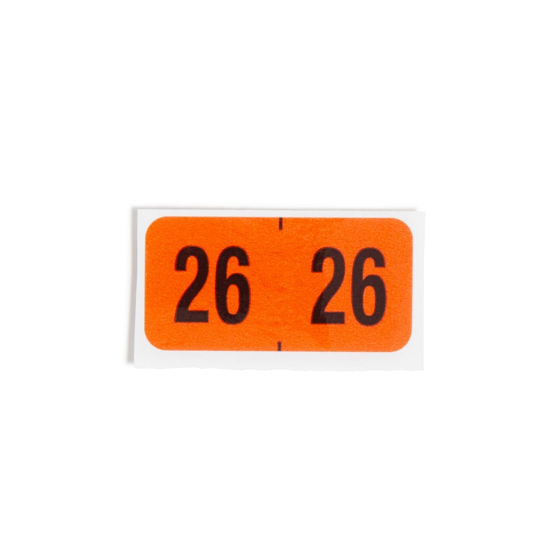 ETYJ Color-Coded Year Labels, Orange Color, 1-1/2" X 3/4" Size, Set of 50, 086486683265