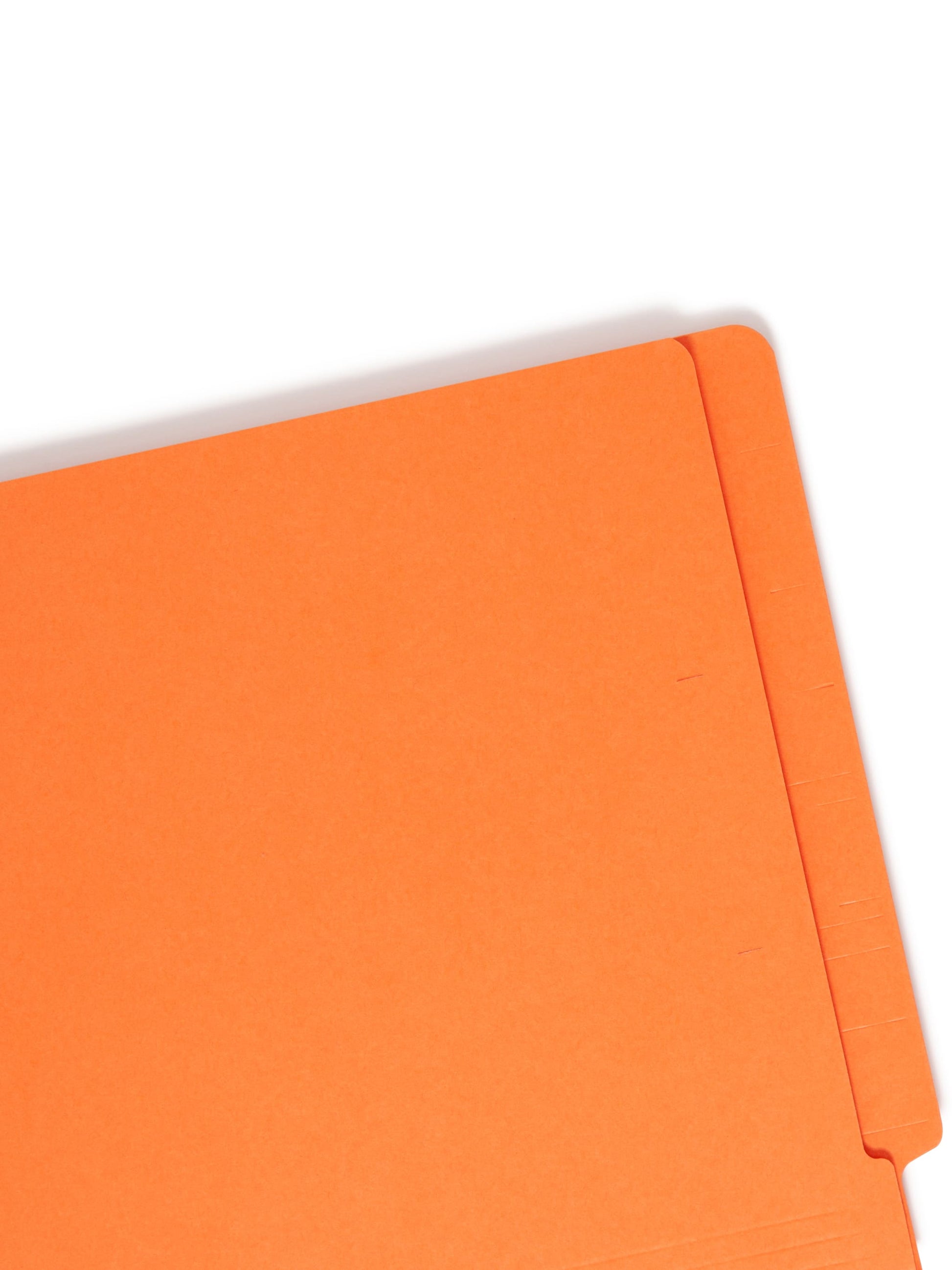 Shelf-Master® Reinforced Tab End Tab File Folders, Straight-Cut Tab, Orange Color, Legal Size, Set of 100, 086486285100