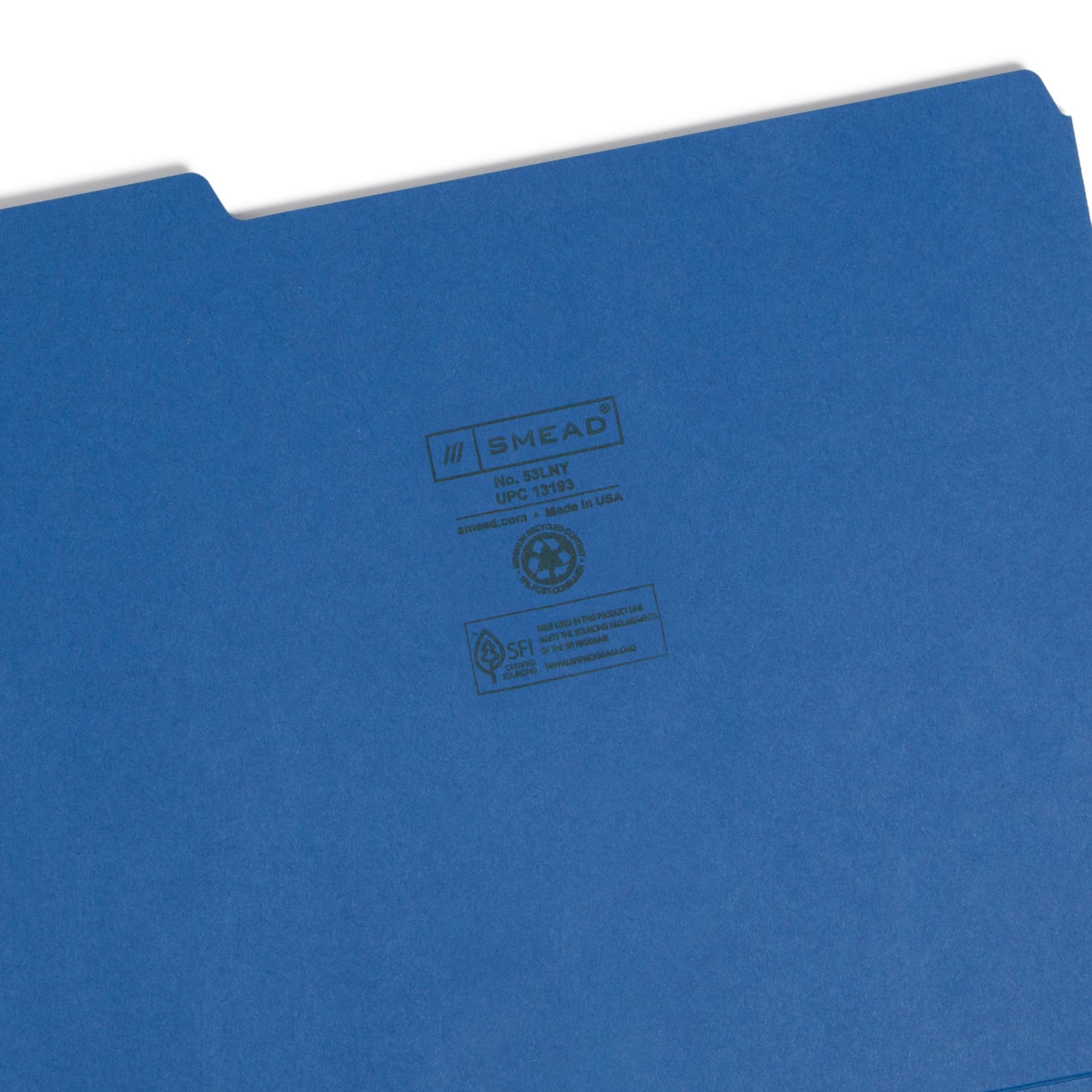 Standard File Folders, 1/3-Cut Tab, Navy Color, Letter Size, Set of 100, 086486131933