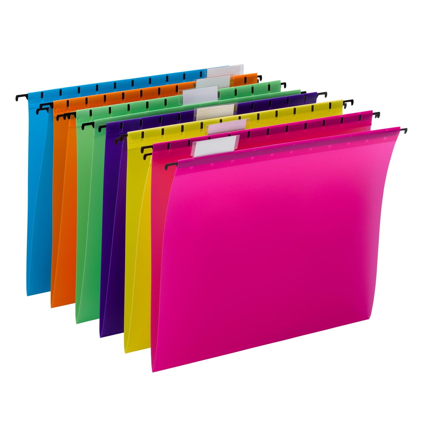 Poly Hanging File Folders, Assorted Colors Color, Letter Size, Set of 12, 086486640305