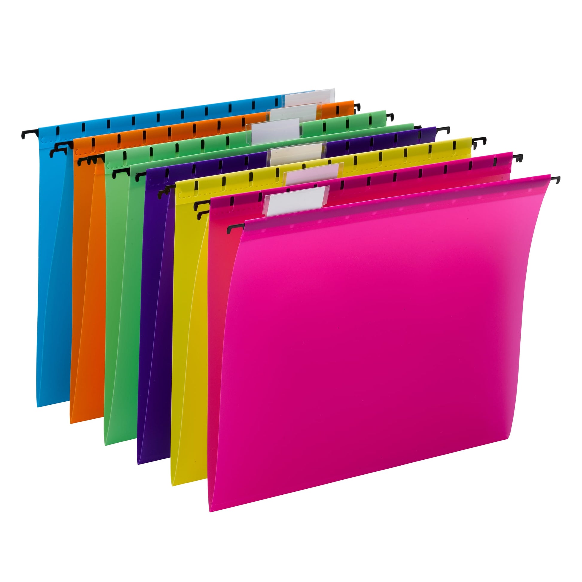 Poly Hanging File Folders, Assorted Colors Color, Letter Size, Set of 12, 086486640305