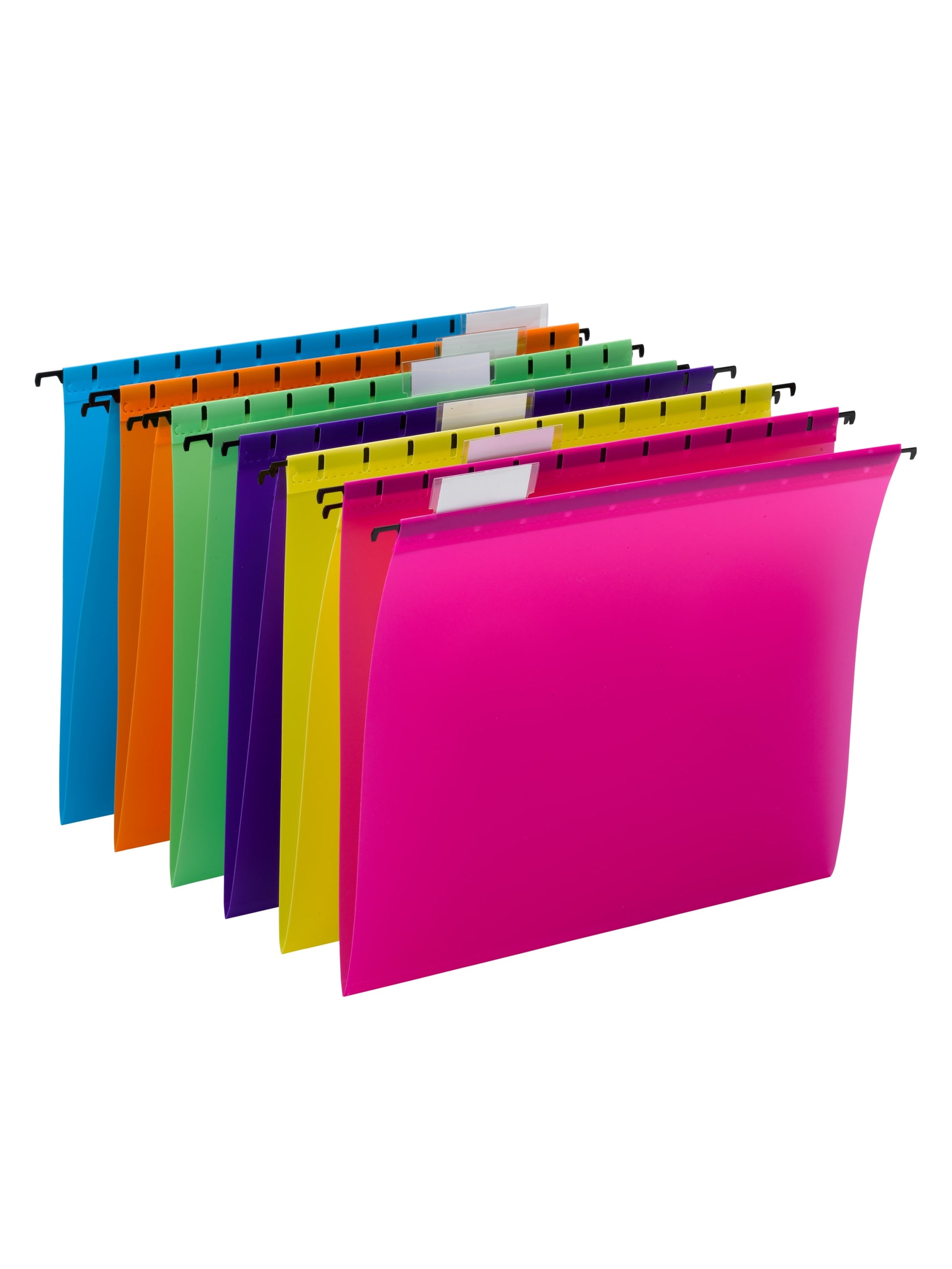 Poly Hanging File Folders, Assorted Colors Color, Letter Size, Set of 12, 086486640305