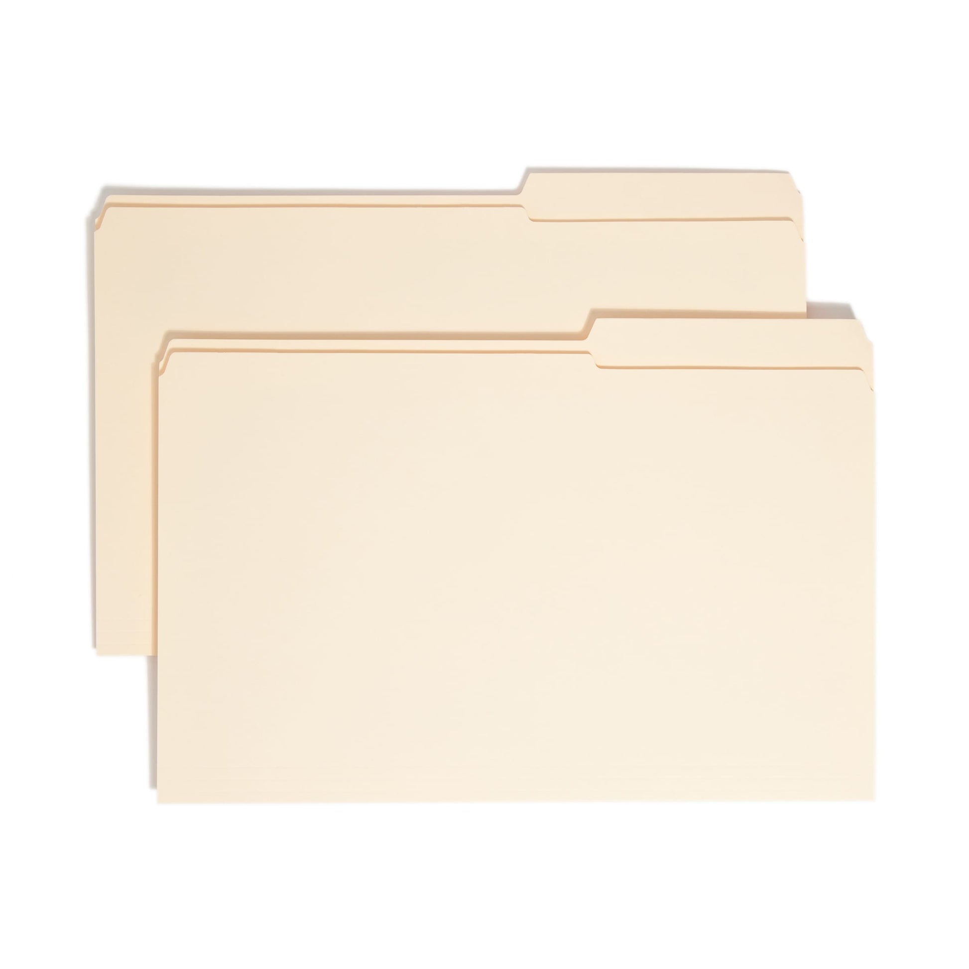 Reinforced Tab File Folders, 2/5-Cut  Right Tab, Manila Color, Legal Size, Set of 100, 086486153867