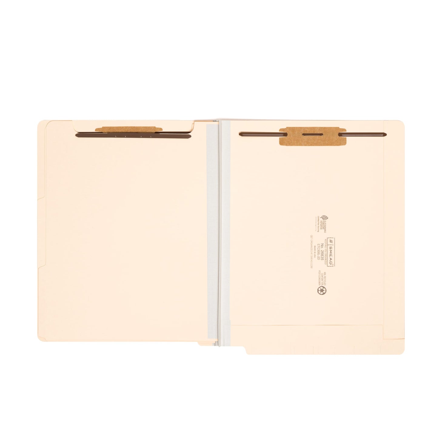 End Tab Classification File Folders, Straight-Cut Tab, 2 inch Expansion, 2 Dividers, Manila Color, Letter Size, Set of 10, 30086486268357