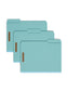Pressboard Fastener File Folders, 2 inch Expansion, Blue Color, Letter Size, Set of 25, 086486150019