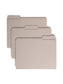 Reinforced Tab File Folders, 1/3-Cut Tab, Gray Color, Letter Size, Set of 100, 086486123341