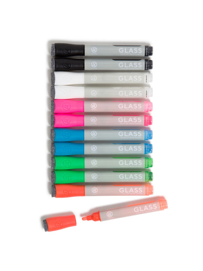 U Brands Bullet Tip Liquid Chalk Dry Erase Markers, Assorted Colors, 12 CT