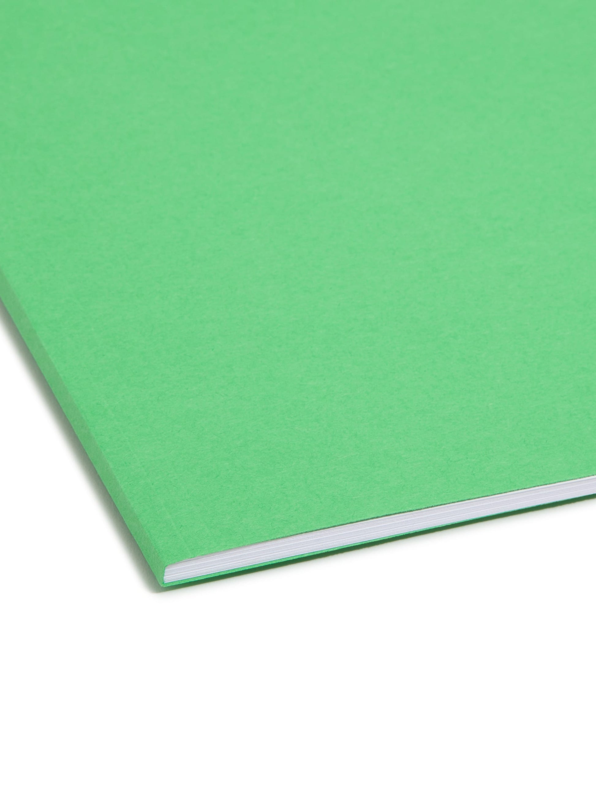 Reinforced Tab Fastener File Folders, 1/3-Cut Tab, 2 Fasteners, Green Color, Letter Size, Set of 50, 086486121408