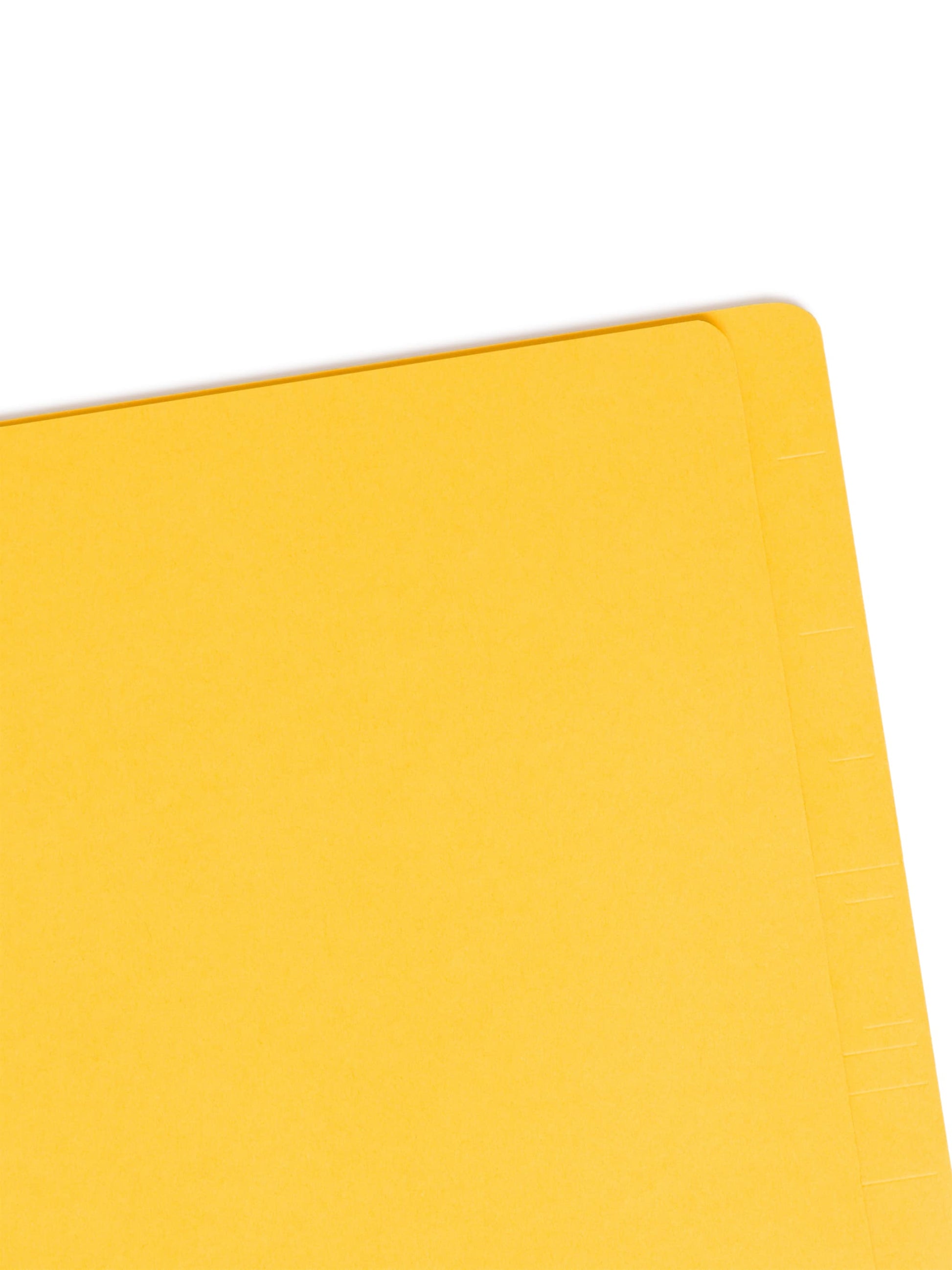 SafeSHIELD® Pressboard End Tab Classification File Folders, Straight-Cut Tab, 2 inch Expansion, 2 Divider, Yellow Color, Legal Size, Set of 0, 30086486297890