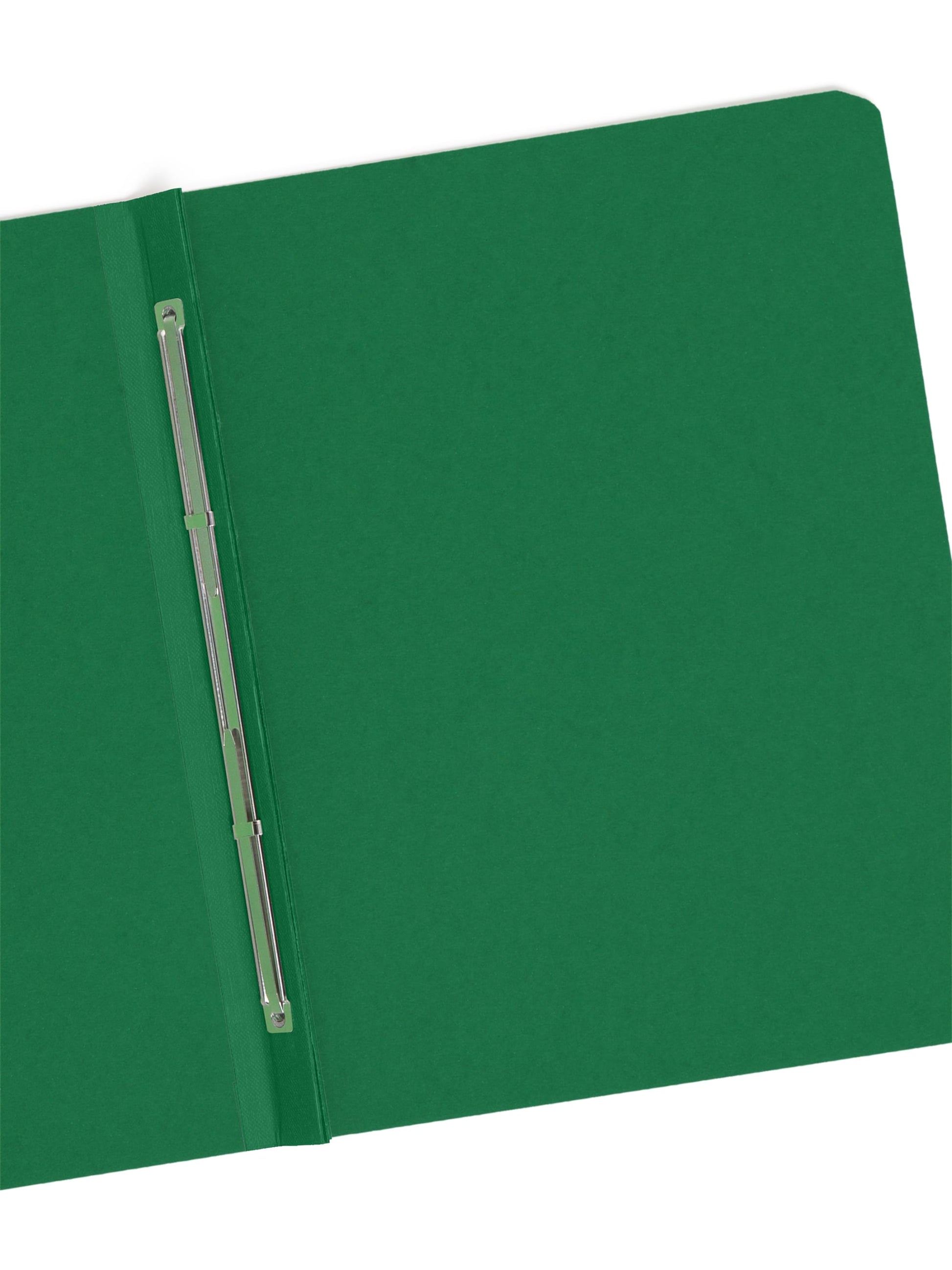 Premium Pressboard Report Covers, 8 1/2-inch Metal Prong Side Fastener with Compressor, 3-inch Expansion, Green Color, Letter Size, Set of 1, 086486814522
