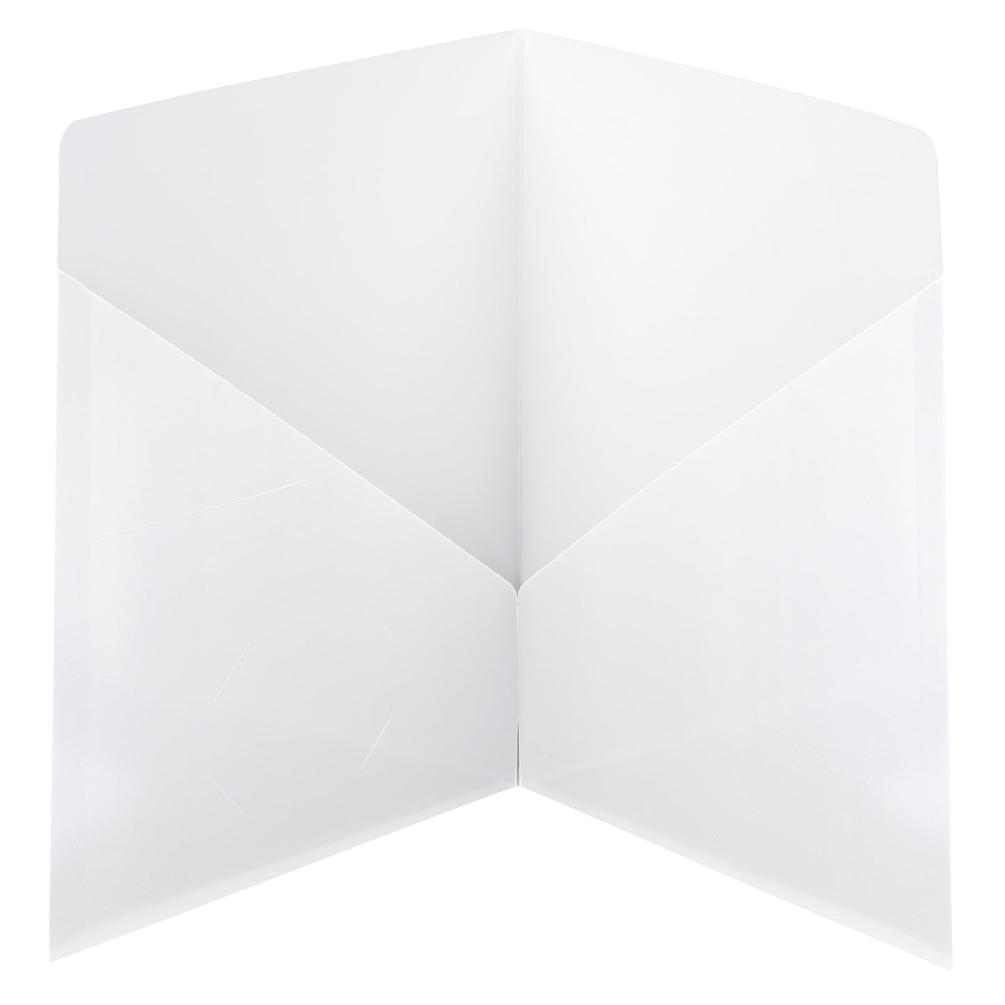 Contemporary Two-Pocket Folders, White Color, Letter Size, Set of 25, 30086486879621