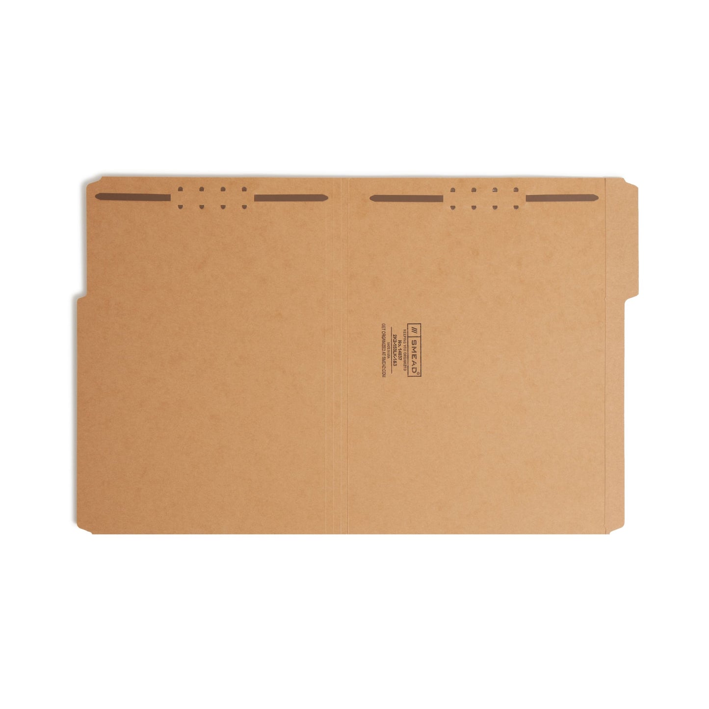 Reinforced Tab Fastener File Folders, 1/3-Cut Tab, 2 Fasteners, Kraft Color, Letter Size, Set of 50, 086486148375