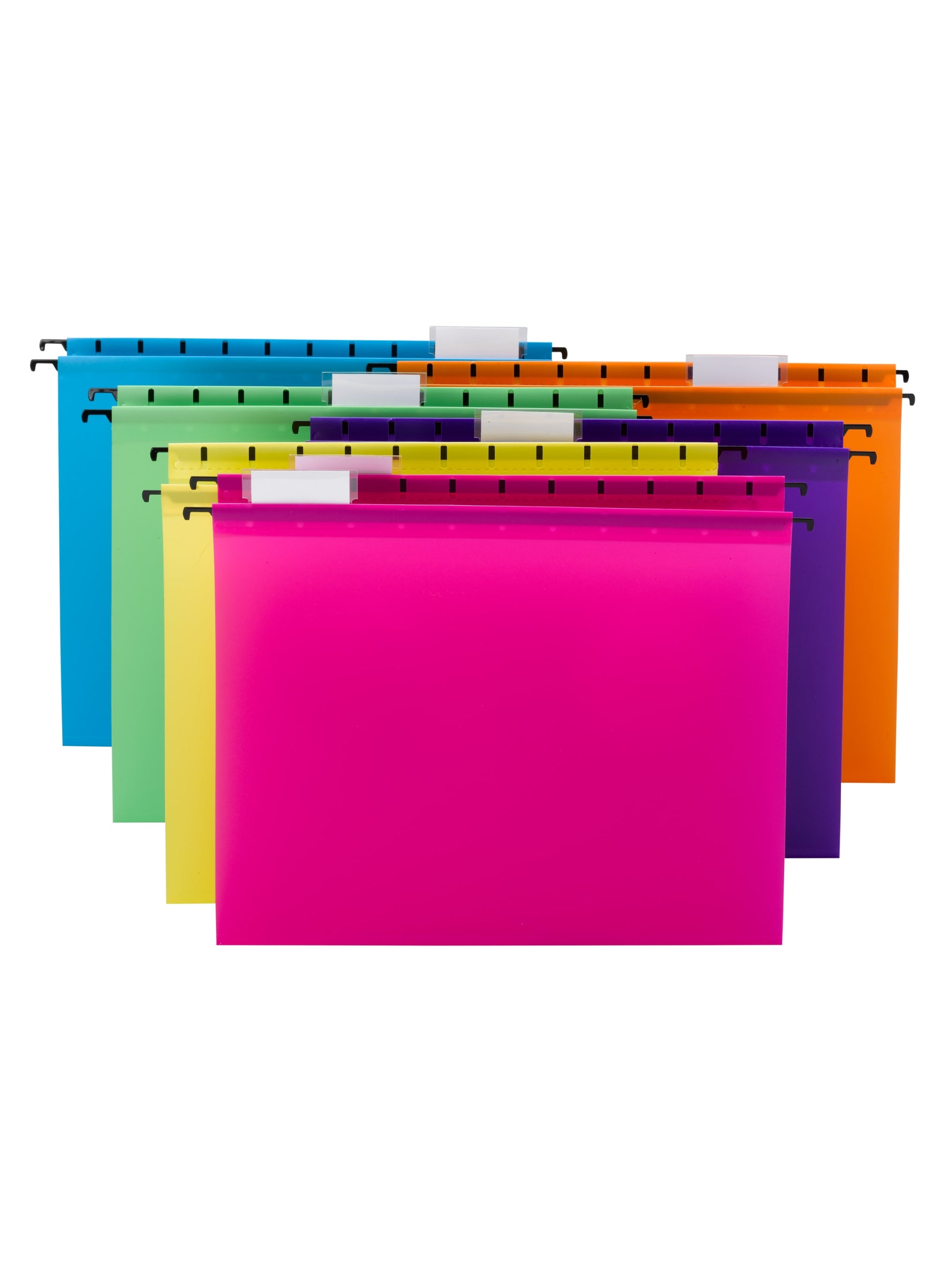 Poly Hanging File Folders, Assorted Colors Color, Letter Size, Set of 12, 086486640305