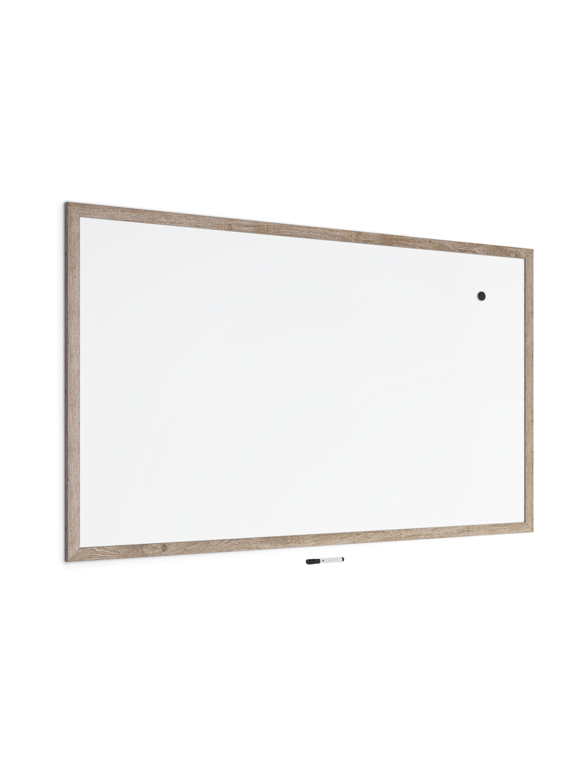 Rustic Frame Dry Erase Board, Brown, White, 47" x 0.75" x 72", 6 x 4, White, 47" X 0.75" X 72" Size, Set of 1, 843463148960