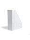 Perf Metal Magazine Holder, Modern Perforated, White, White, Set of 1, 843463157160