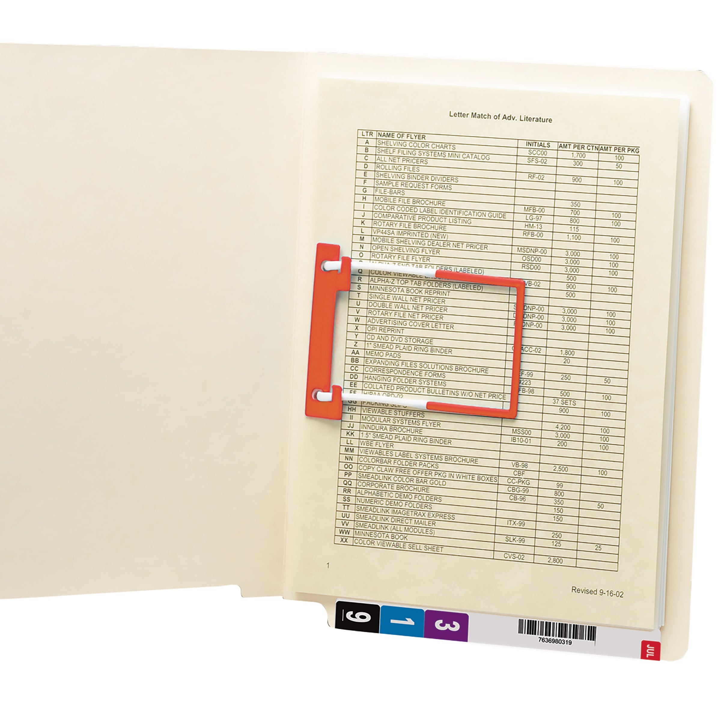 Shelf-Master Reinforced End Tab Fastener File Folders, Straight-Cut Tab ...