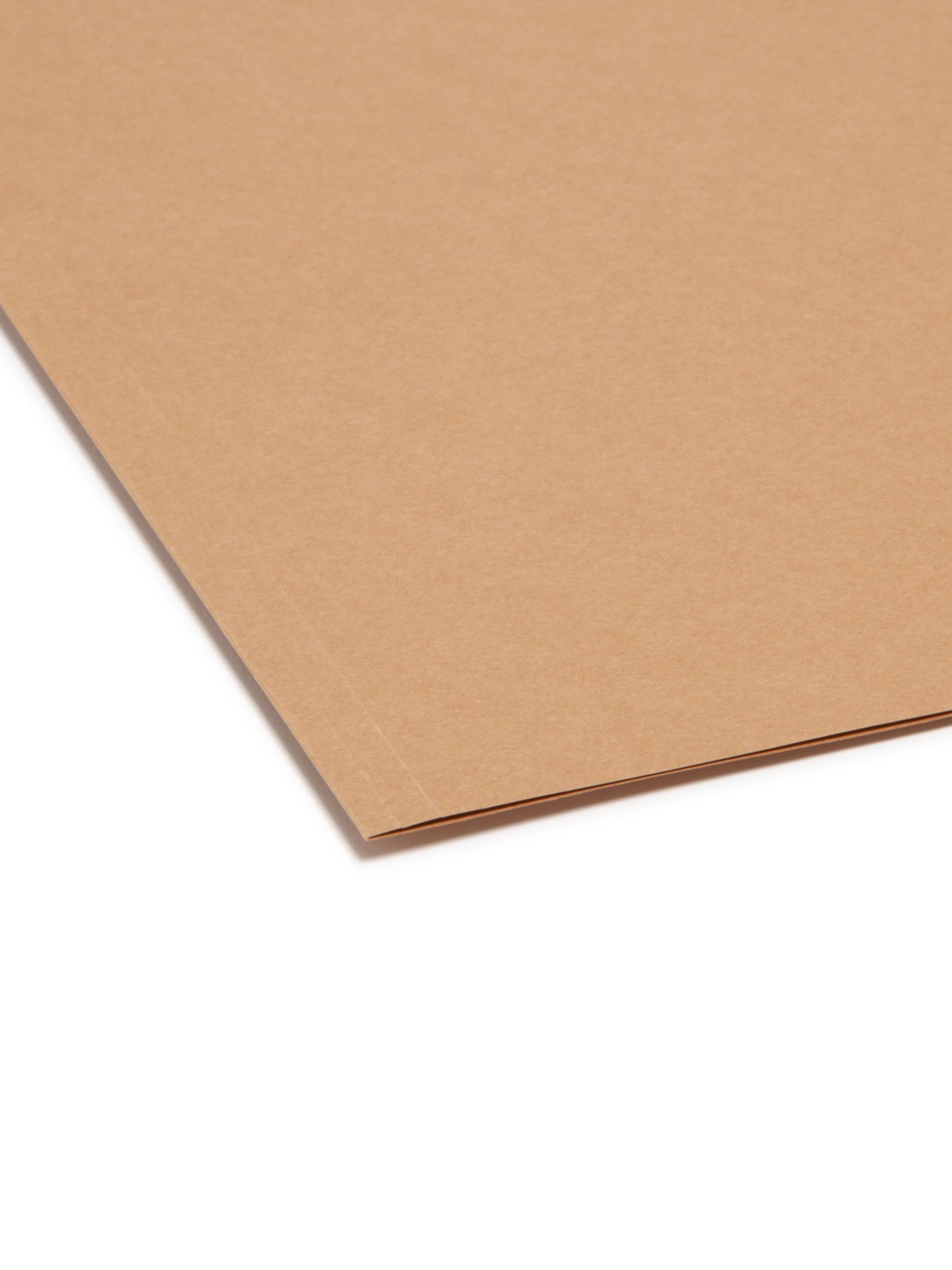 Reinforced Tab File Folders, 1/3-Cut Tab, Kraft Color, Letter Size, Set of 100, 086486107341