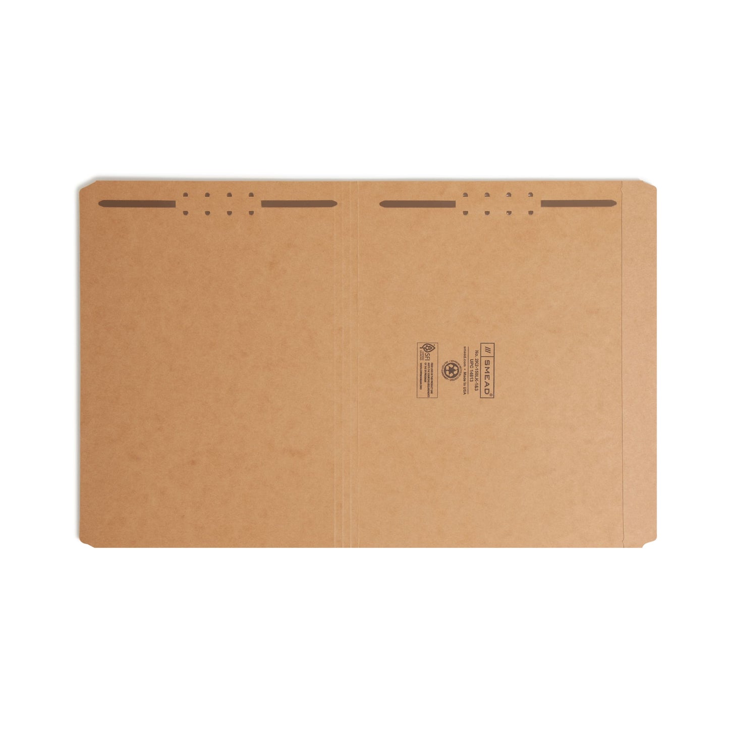 Reinforced Tab Fastener File Folders, Straight-Cut Tab, 2 Fasteners, Kraft Color, Letter Size, Set of 50, 086486148139