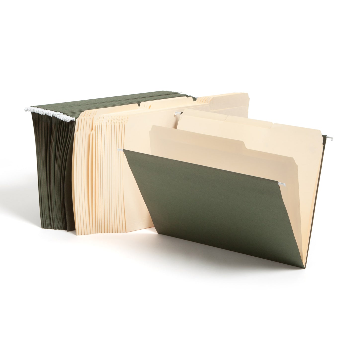 Hanging Filing Kit, 1/5-Cut Tab, Standard Green Color, Letter Size, Set of 1, 086486920070