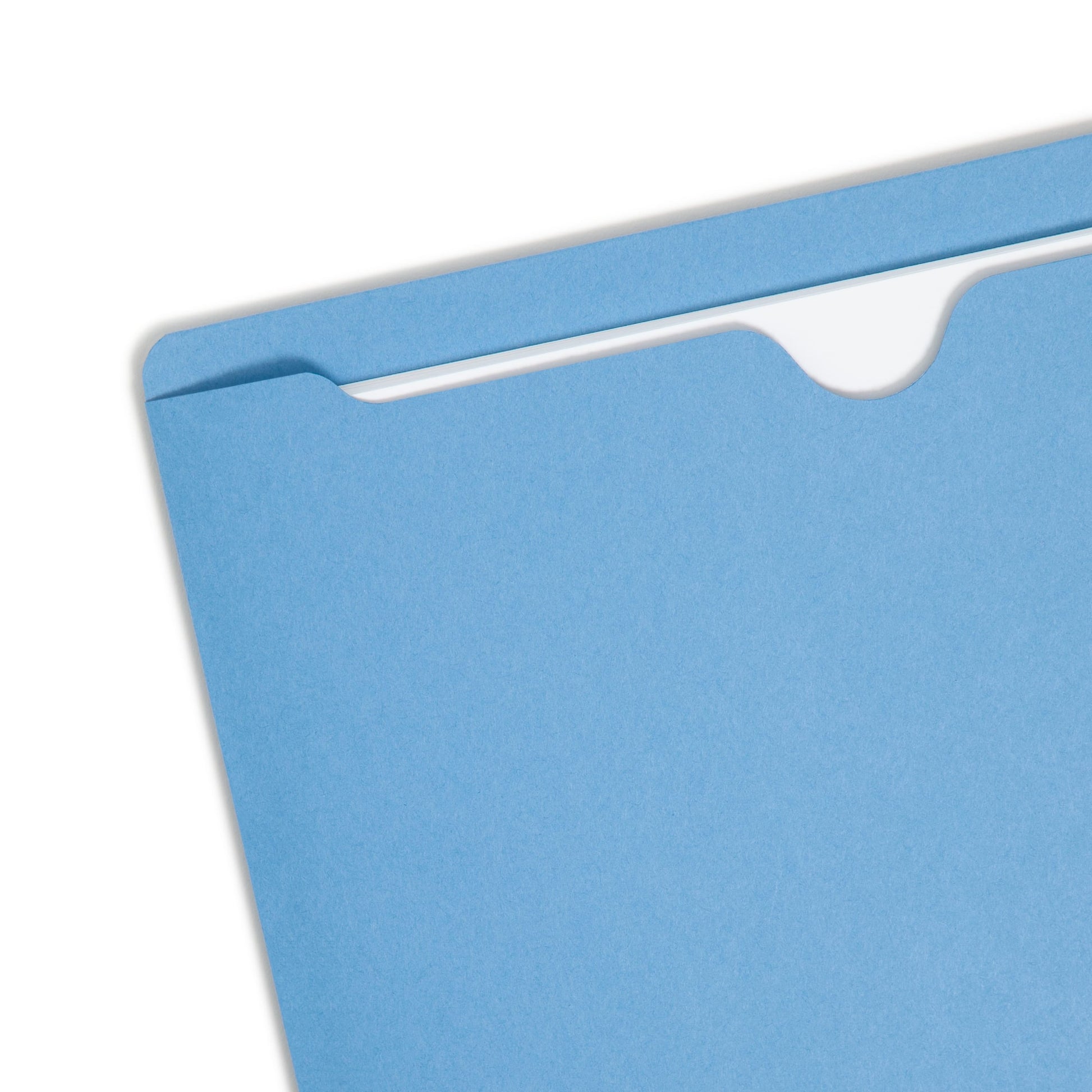 Colored File Jackets, Reinforced Straight-Cut Tab, No Expansion, Blue Color, Letter Size, Set of 100, 30086486755024