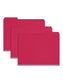 Pressboard File Folder, 1 inch Expansion, 1/3-Cut Tab, Bright Red Color, Letter Size, Set of 25, 086486215381