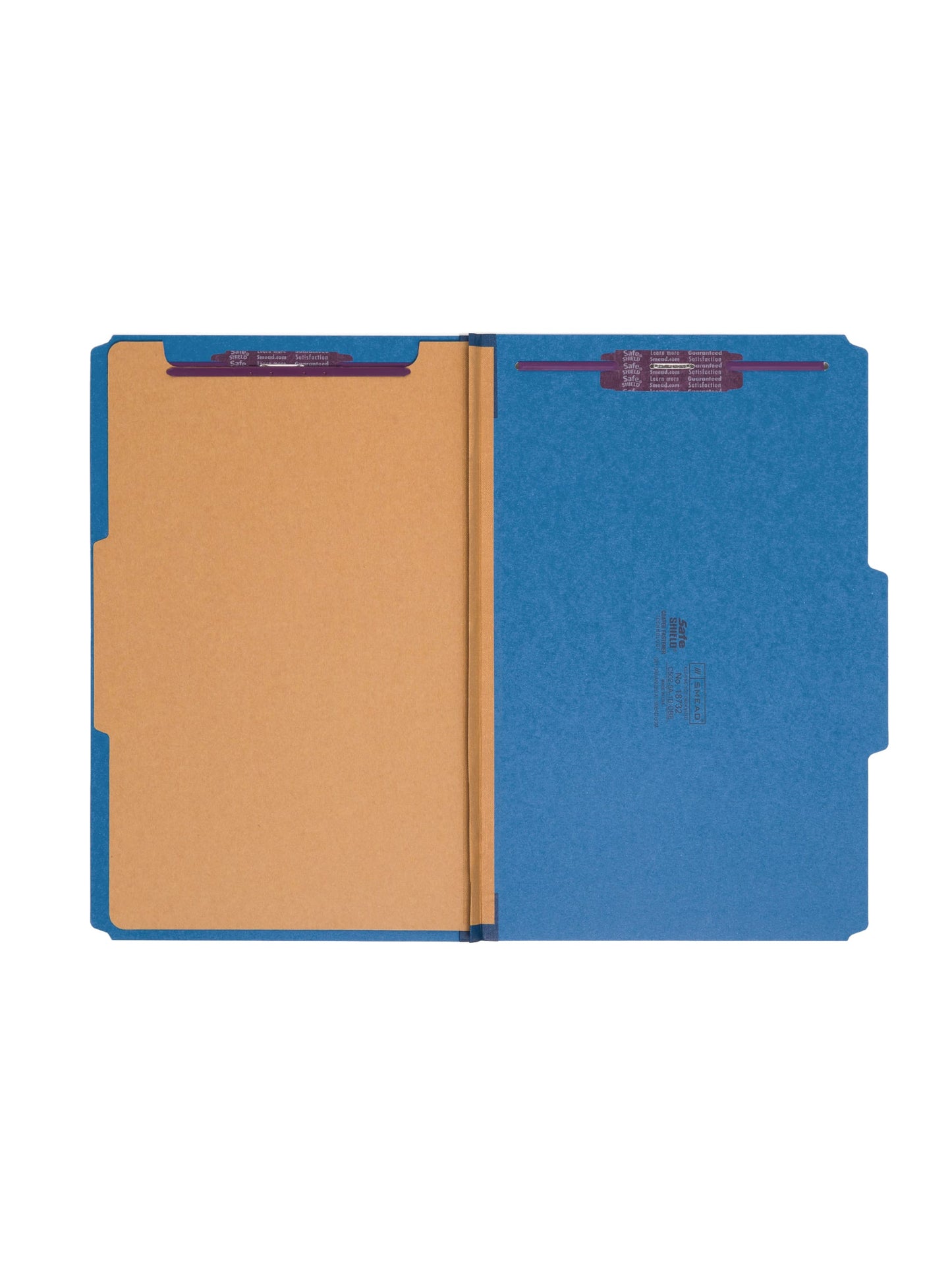 SafeSHIELD® Pressboard Classification File Folders, 1 Divider, 2 inch Expansion, Dark Blue Color, Legal Size, Set of 0, 30086486187320