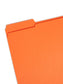 Reinforced Tab File Folders, 1/3-Cut Tab, Orange Color, Letter Size, Set of 100, 086486125345