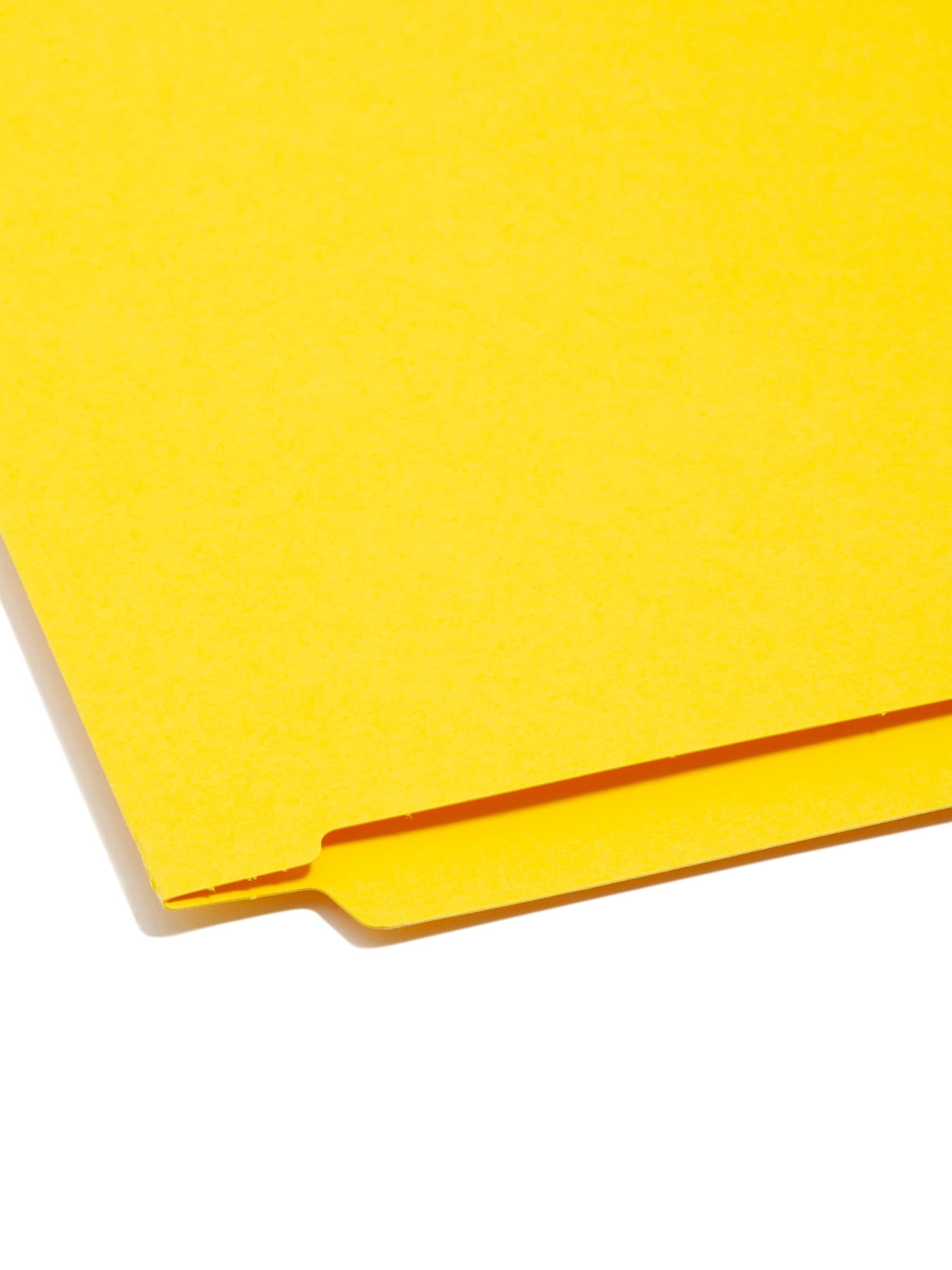 WaterShed® CutLess® End Tab Fastener File Folders, Straight-Cut Tab, Yellow Color, Letter Size, 086486259507