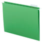Standard Hanging File Folders with 1/5-Cut Tabs, Green Color, Letter Size, Set of 25, 086486640619