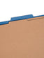 100% Recycled Value Pressboard Classification Folders, 2 Dividers, 2 inch Expansion, 2/5-Cut Tab, 2 Fasteners, Dark Blue Color, Letter Size, Set of 10, 30086486211841