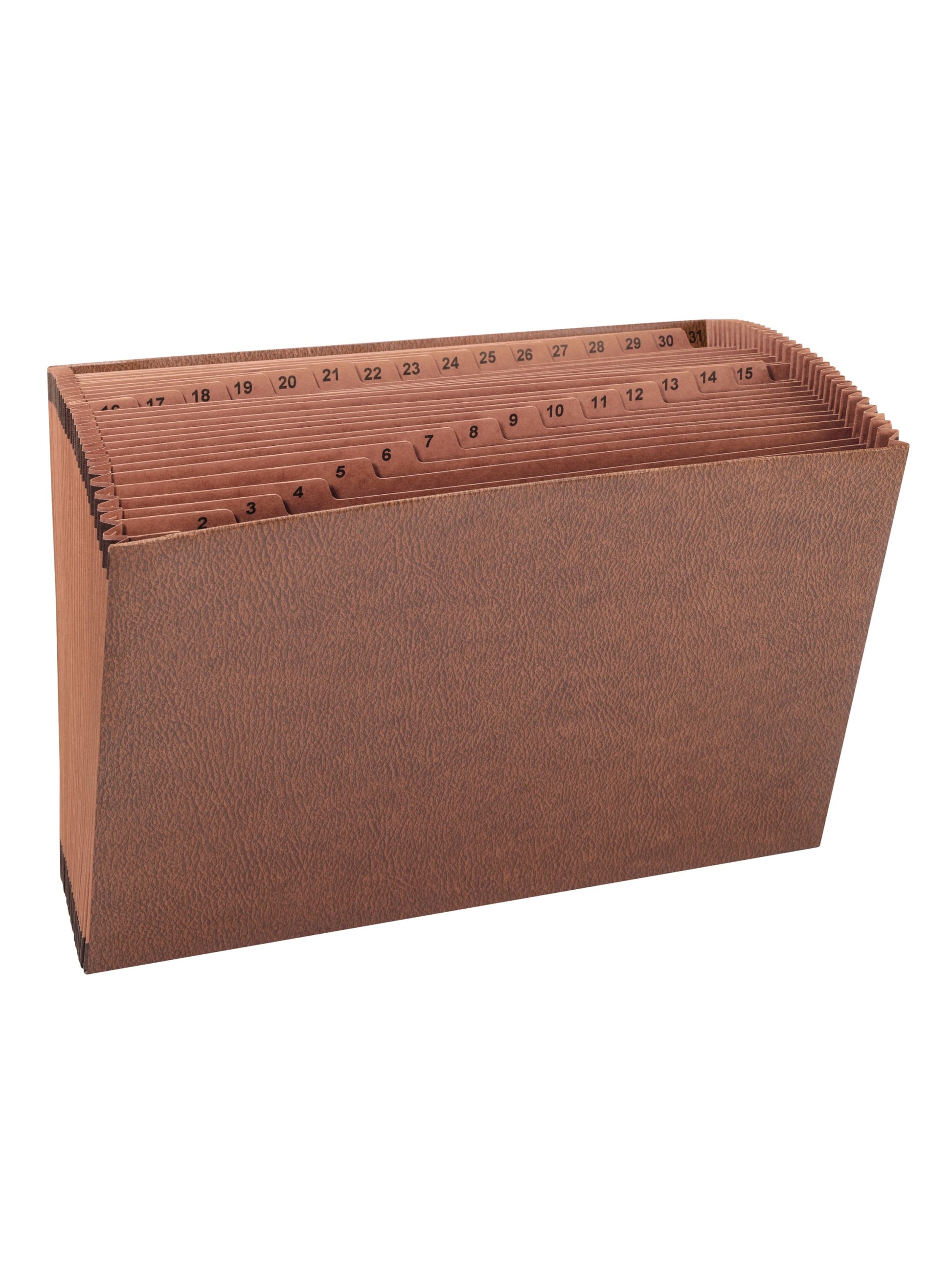 TUFF® Expanding Files, 12 Pockets, Daily 1-31, Brown Color, Legal Size, Set of 1, 086486704694