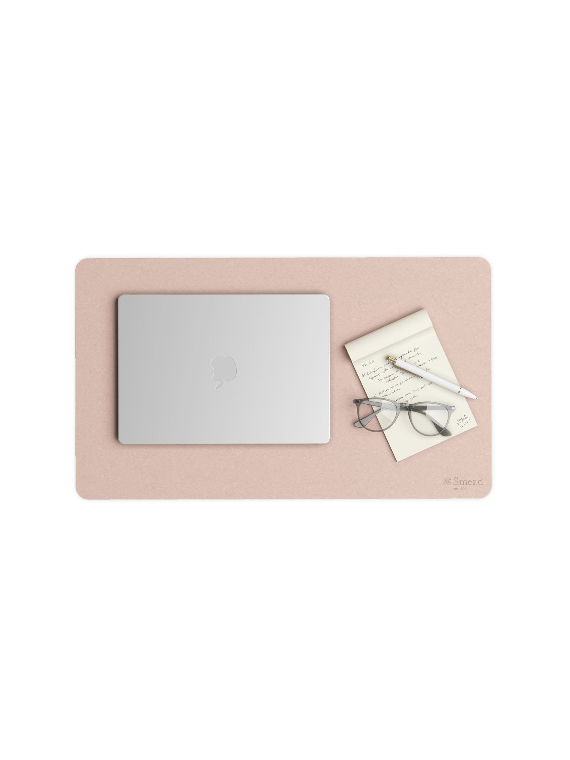 Vegan Leather Desk Pad, Dusty Rose Color, 23.6"X13.7" Size, 086486648394