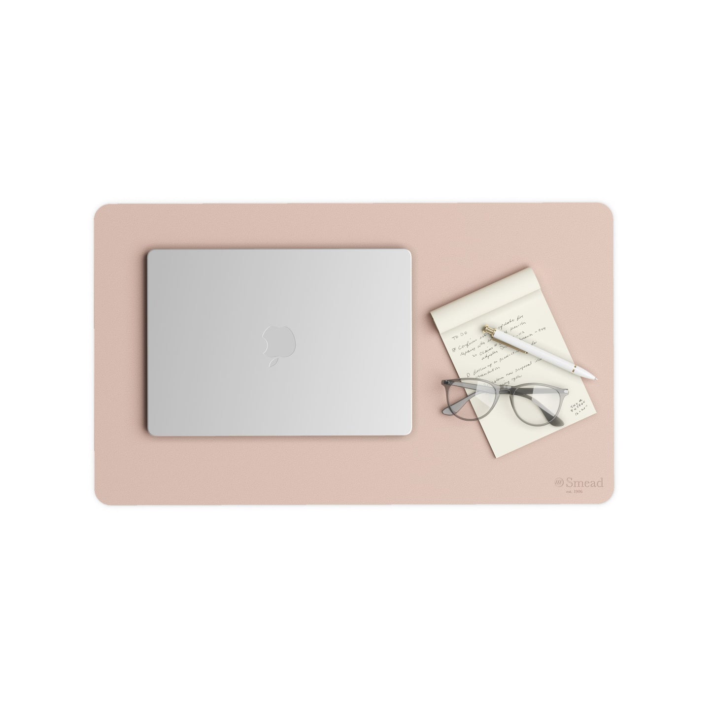 Vegan Leather Desk Pad, Dusty Rose Color, 23.6"X13.7" Size, Set of 1, 086486648394