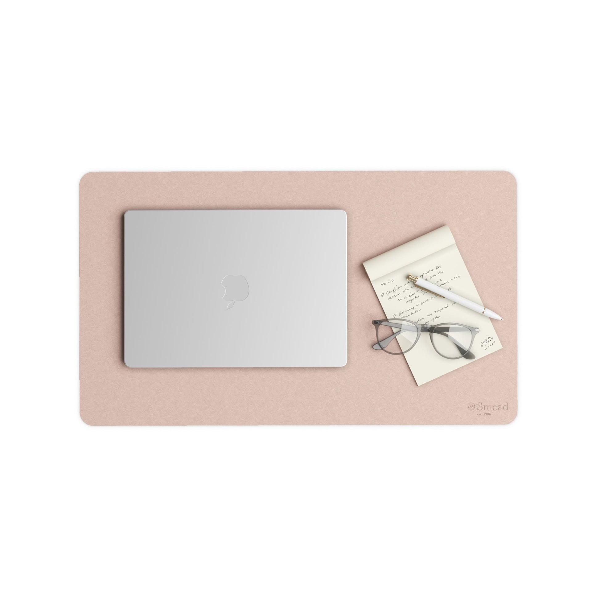 Vegan Leather Desk Pad, Dusty Rose Color, 23.6"X13.7" Size, Set of 1, 086486648394