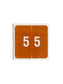 DCC Color-Coded Numeric Labels - Rolls, Brown Color, 1-1/2" X 1-1/2" Size, Set of 250, 086486674256