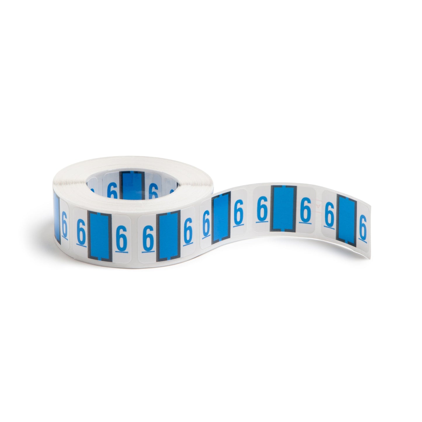 BCCRN Bar Style Color-Coded Numeric Labels, 0-9 Rolls, Blue Color, 1-1/4" X 1" Size, Set of 50, 086486673761