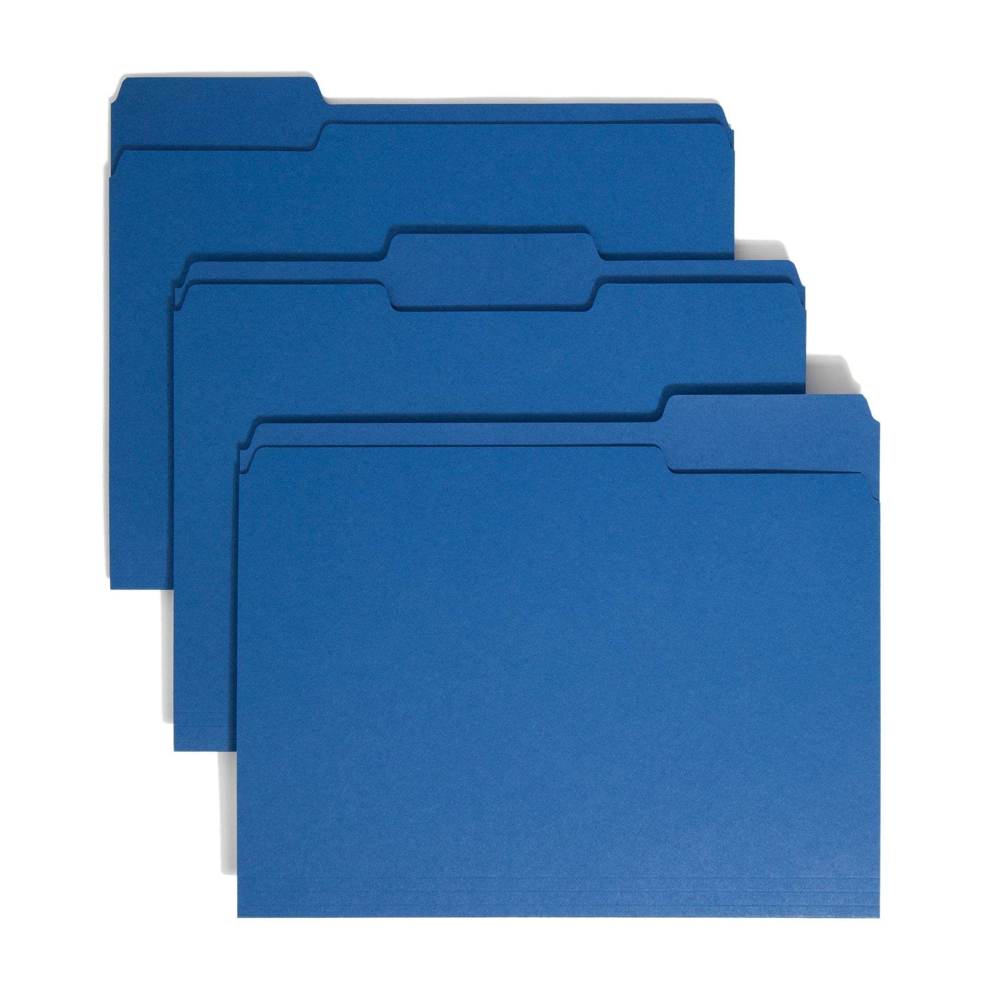 Standard File Folders, 1/3-Cut Tab, Navy Color, Letter Size, Set of 100, 086486131933