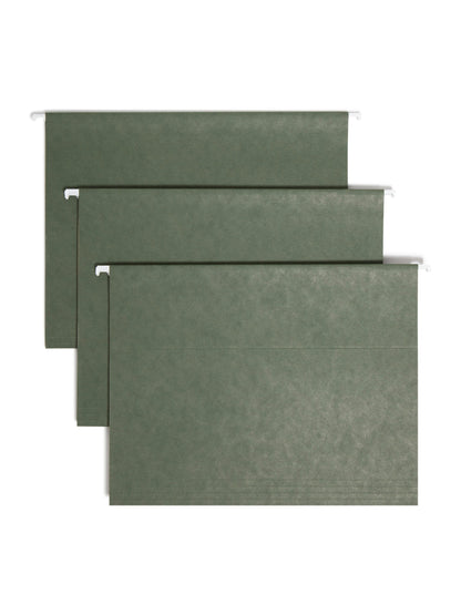 Standard Hanging File Folders with 1/3-Cut Tabs, Standard Green Color, Letter Size, Set of 25, 086486640350