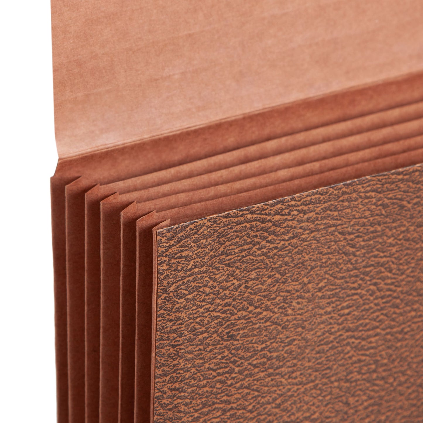 Redrope-Printed Partition Wallets with Elastic Cord, 5-1/4 Inch Expansion, 6 Pocket, 5 Divider, Brown Color, Legal Size, Set of 10, 30086486724754