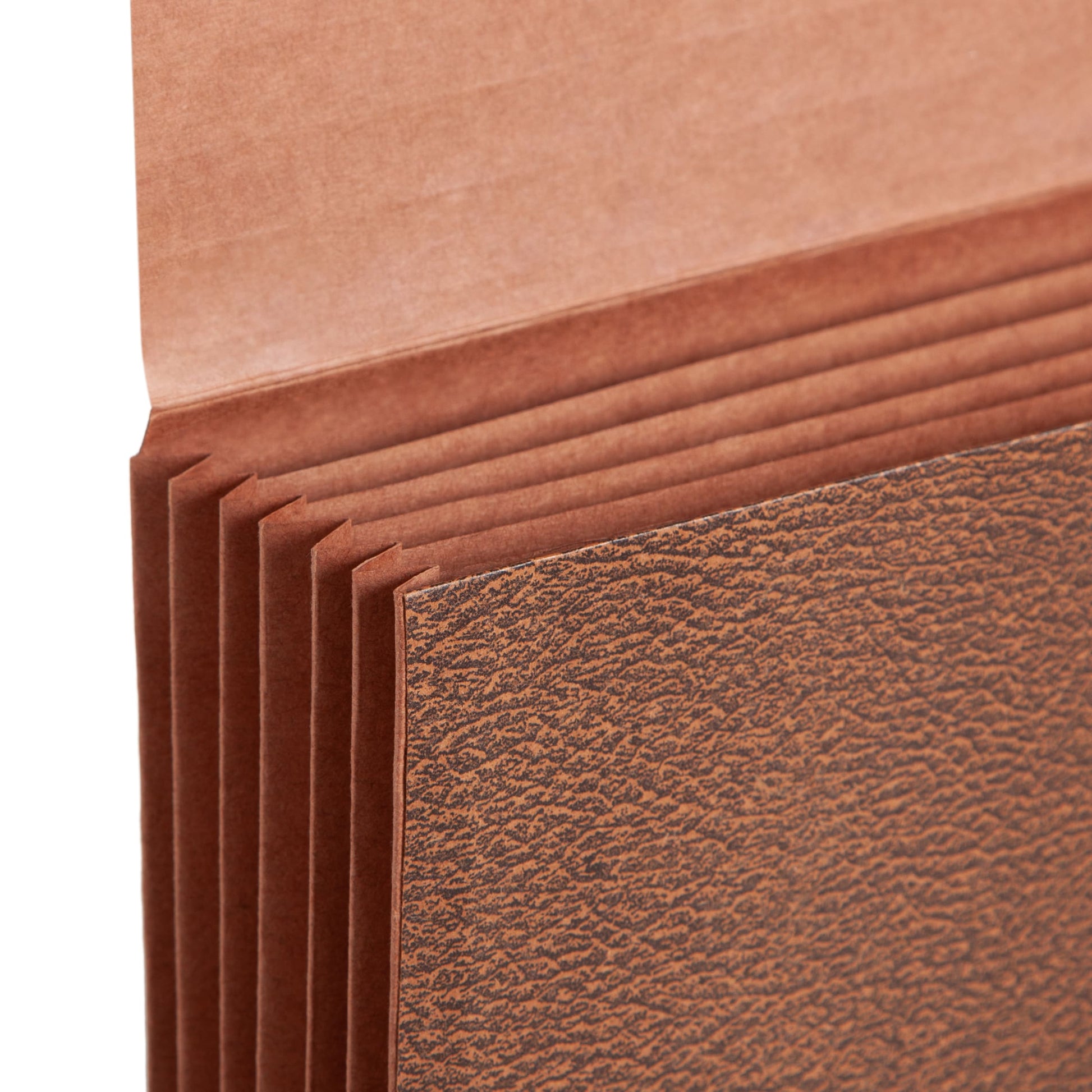 Redrope-Printed Partition Wallets with Elastic Cord, 5-1/4 Inch Expansion, 6 Pocket, 5 Divider, Brown Color, Legal Size, Set of 10, 30086486724754