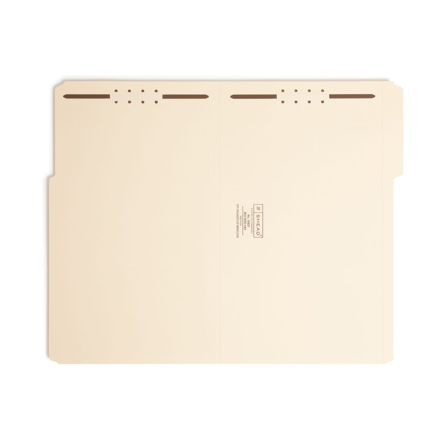 Reinforced Tab Fastener File Folders, 1/3-Cut Tab, 2 Fasteners, Manila Color, Legal Size, Set of 50, 086486195379