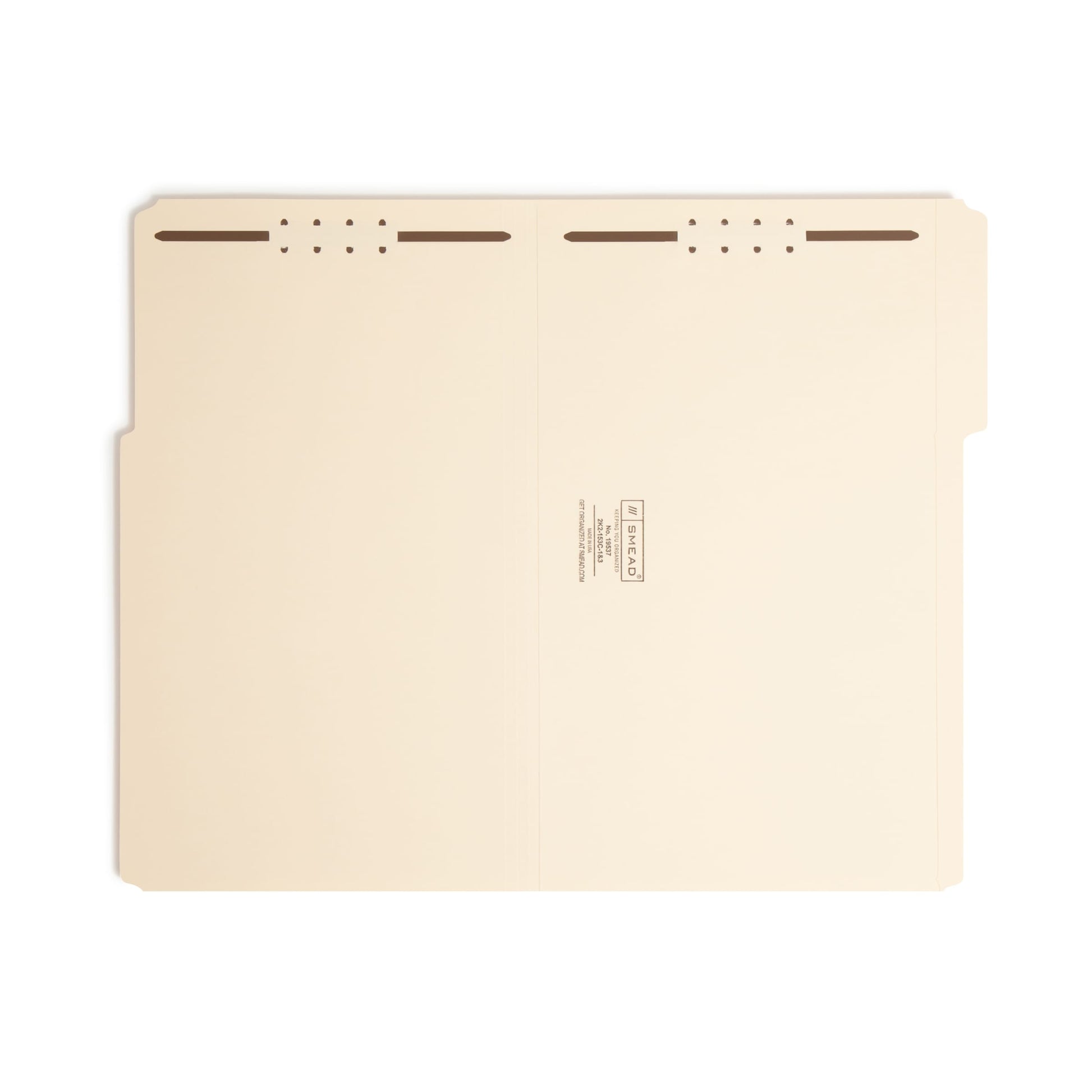 Reinforced Tab Fastener File Folders, 1/3-Cut Tab, 2 Fasteners, Manila Color, Legal Size, Set of 50, 086486195379