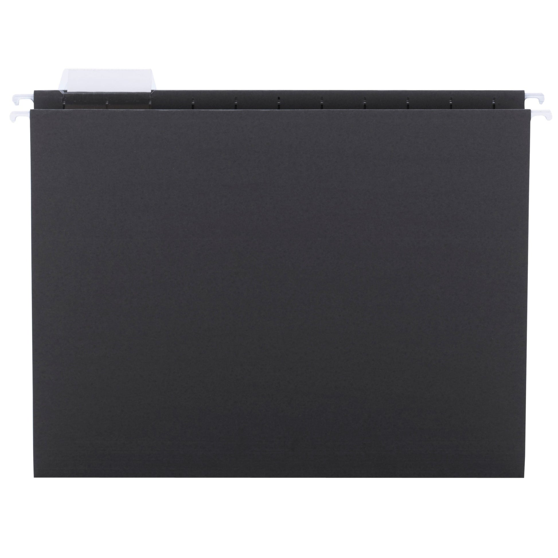 Standard Hanging File Folders with 1/5-Cut Tabs, Black Color, Letter Size, Set of 25, 086486640626