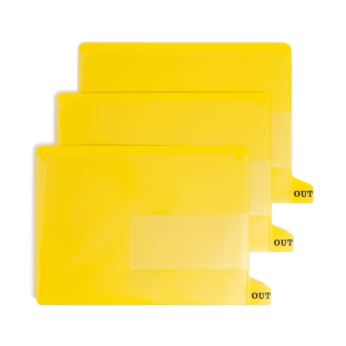 Poly End Tab Out-Guides, Yellow Color, Letter Size, Set of 25, 086486619561