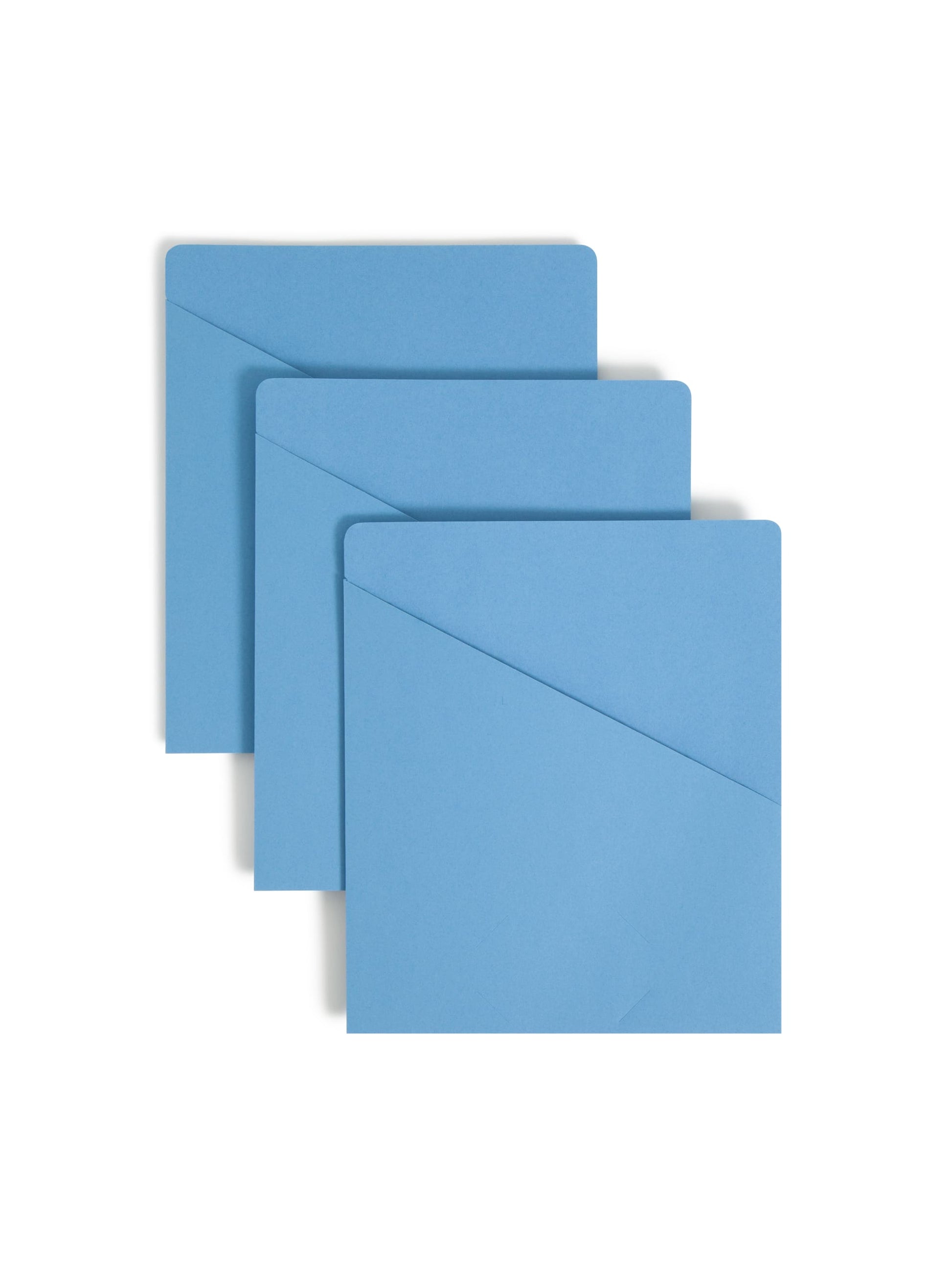 Organized Up® Slash Jackets, Flat-No Expansion, Blue Color, Letter Size, Set of 25, 086486754316