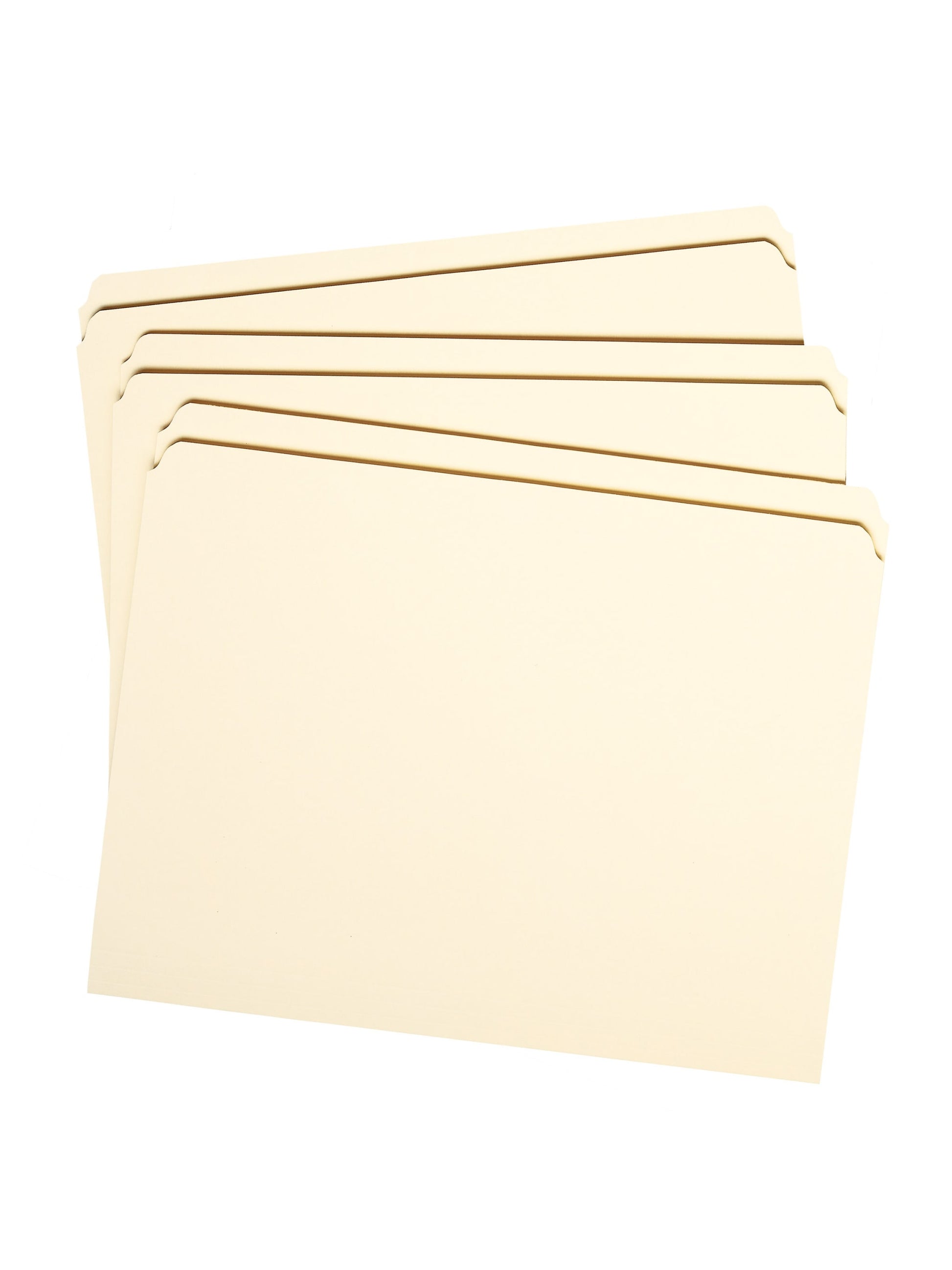 Reinforced Tab File Folders, Straight-Cut Tab, Manila Color, Letter Size, Set of 100, 086486103107