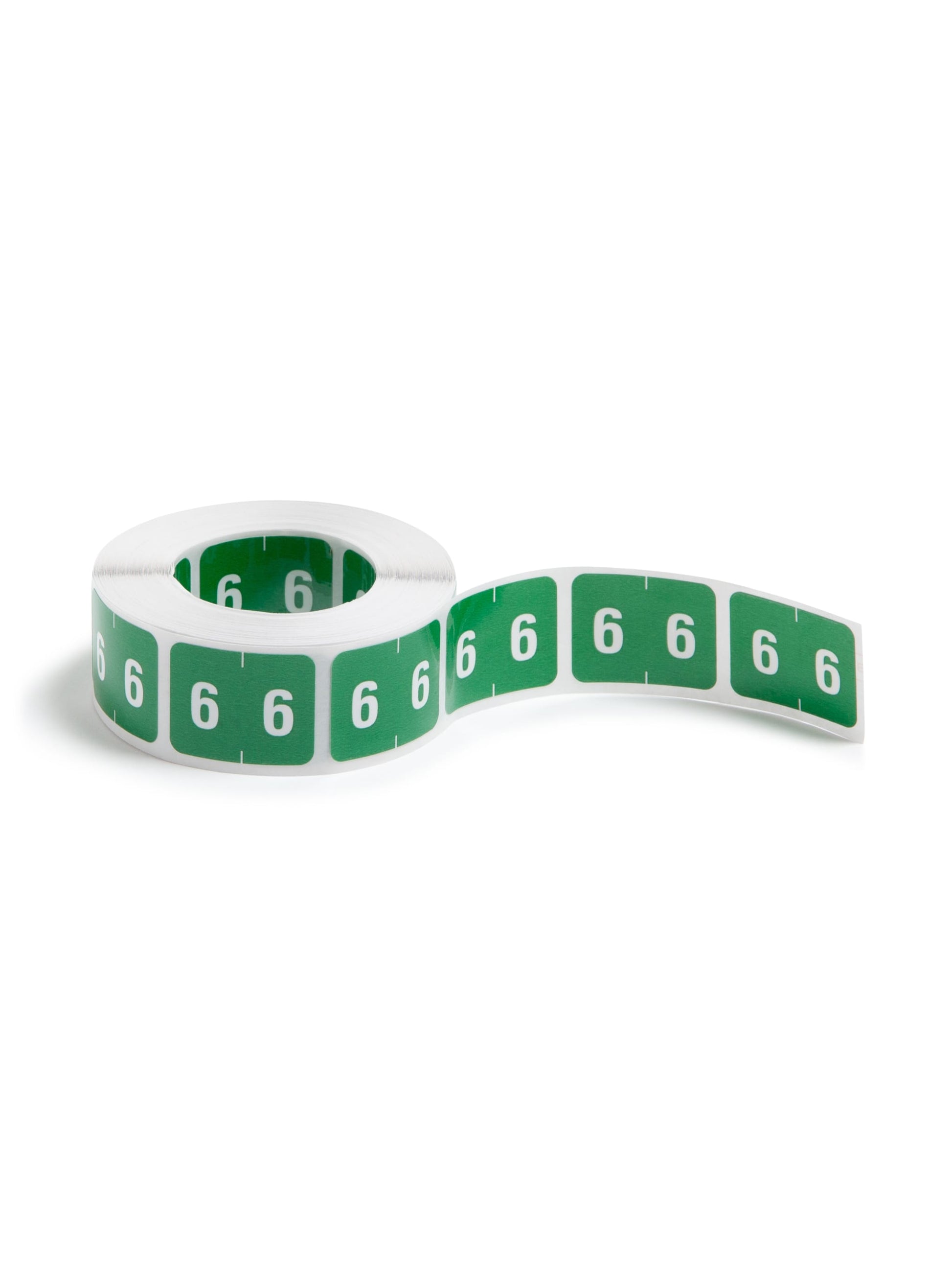 DCCRN Color-Coded Numeric Labels - Rolls, Green Color, 1-1/4" X 1" Size, Set of 50, 086486673464